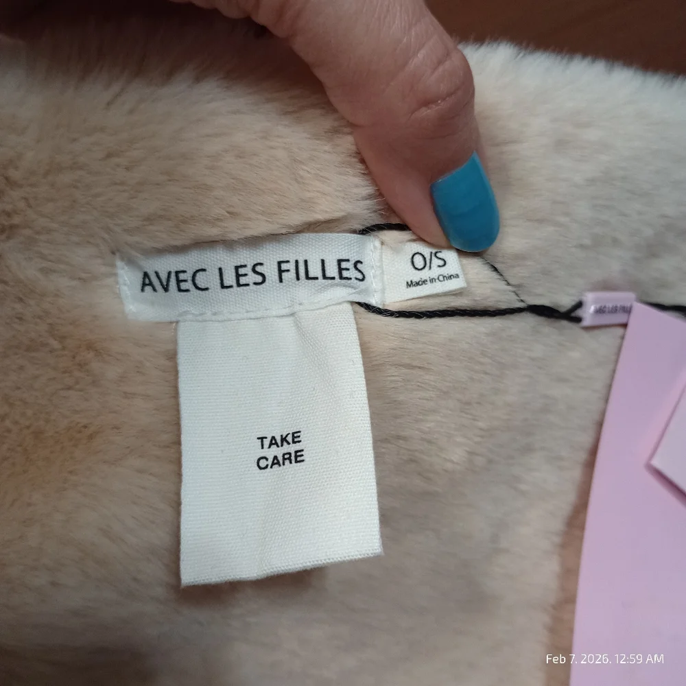 Avec Les Filles Colorblock Faux Fur Scarf